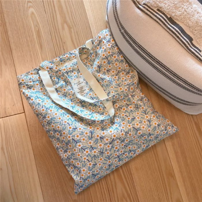 Floral Print Tote Bag