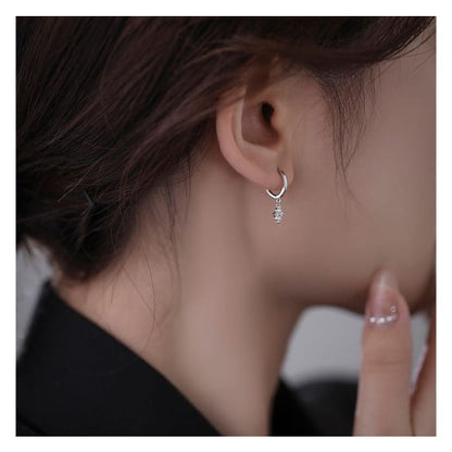 Floral Rhinestone Alloy Dangle Earring