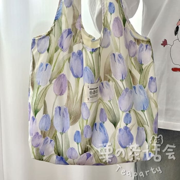 Floral Tote Bag / Charm / Set