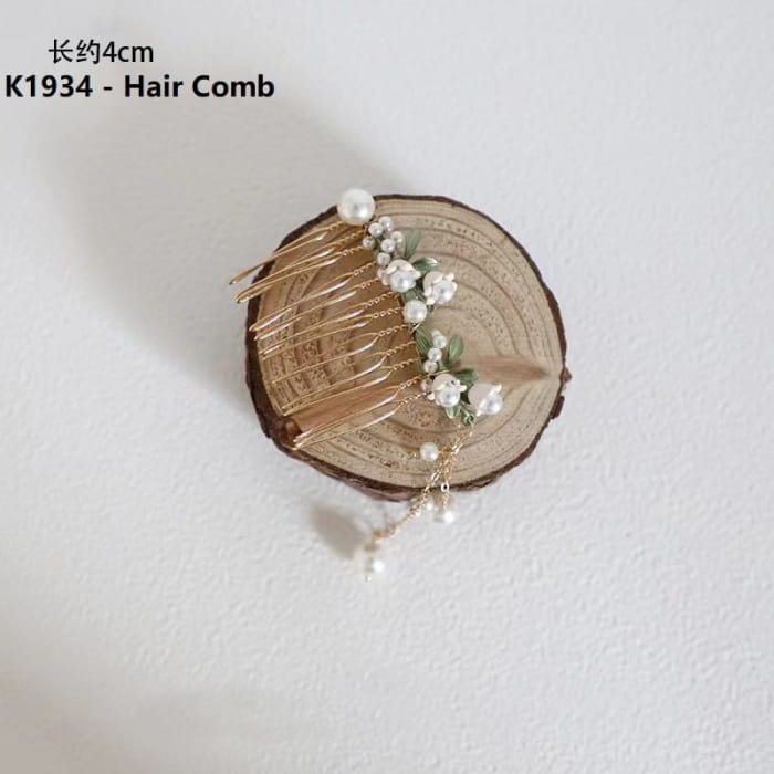 Flower Faux Pearl Hair Claw / Headband / Clip / Necklace