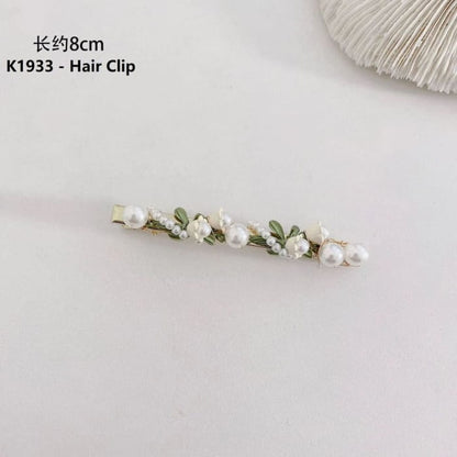 Flower Faux Pearl Hair Claw / Headband / Clip / Necklace