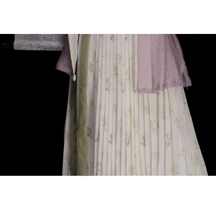 Flower Hanfu Jacket / Camisole Top / Maxi Skirt / Set