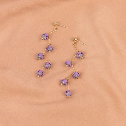 Flower Resin Dangle Earring