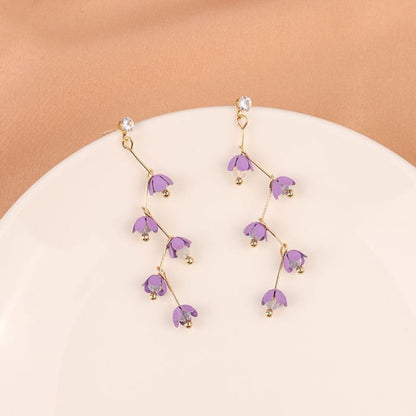 Flower Resin Dangle Earring