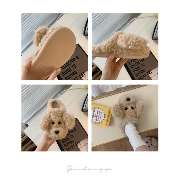 Fluffy Cartoon Home Slippers