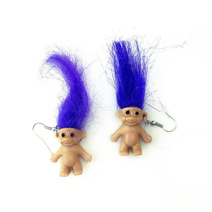 Funny Troll Earrings - earrings