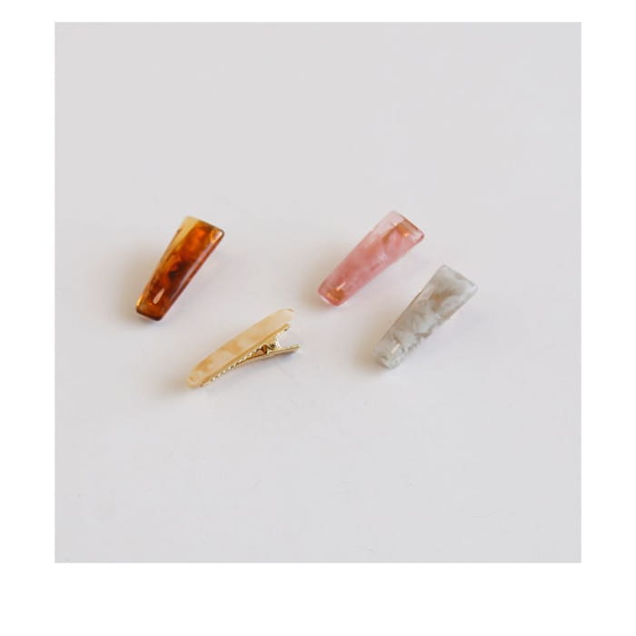 Geometric Resin Hair Clip (various designs)