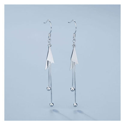 Geometric Sterling Silver Drop Earring