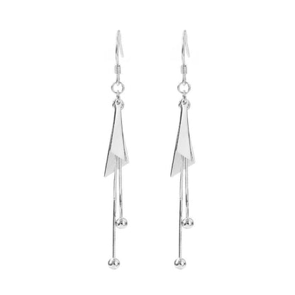 Geometric Sterling Silver Drop Earring