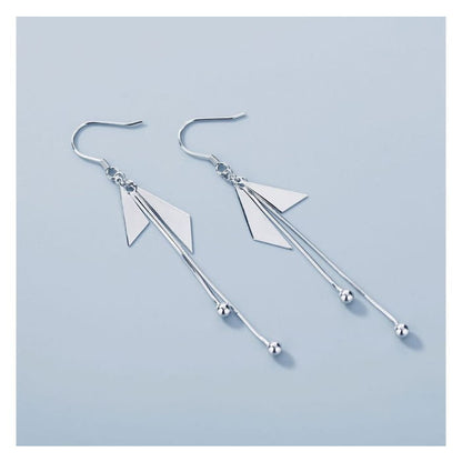 Geometric Sterling Silver Drop Earring