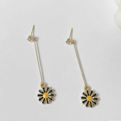 Glaze Alloy Earring (Various Designs) - 1 Pair - Daisy