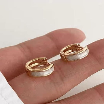 Glaze Alloy Huggie Earring