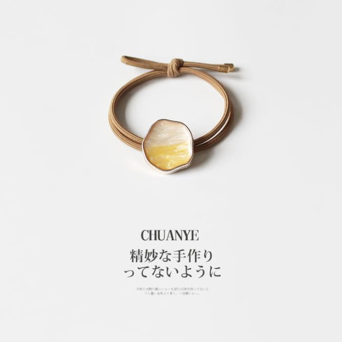 Glazed Hair Tie - 02# - Coffee / One Size