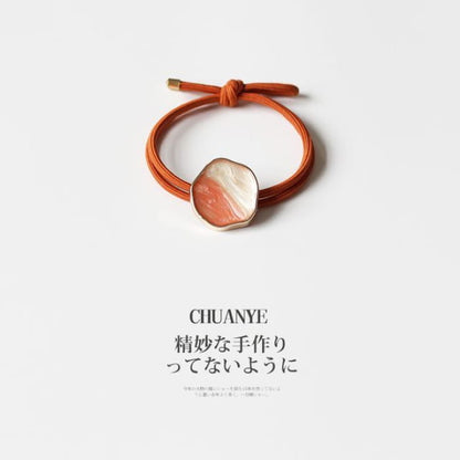 Glazed Hair Tie - 03# - Tangerine / One Size