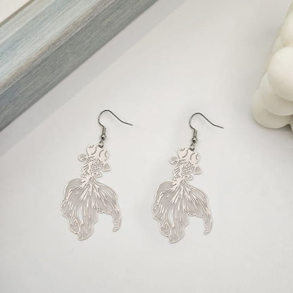 Goldfish Drop Hook Earring - jewelry