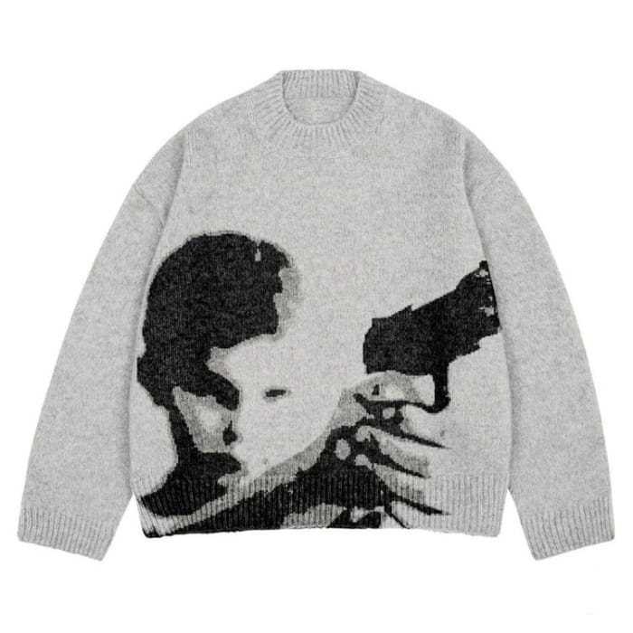 Got the Gun Grey Sweater - M