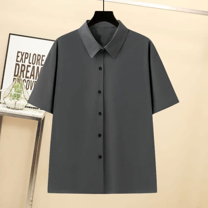 Gothic Buckle Pocket Vest Lapel T-Shirt Chain Cargo Shorts