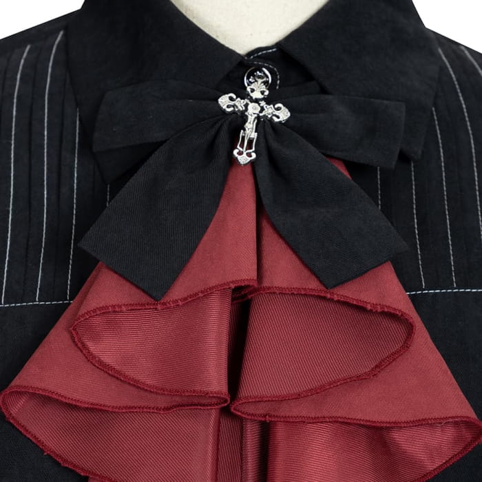 Gothic Lolita Black Costume Military Uniform