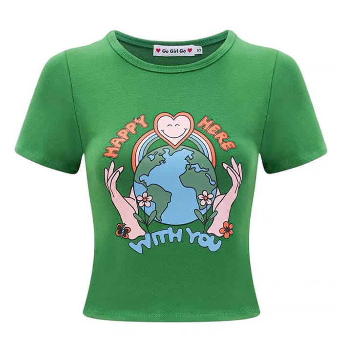 Green Earth Crop Top - S / Tops