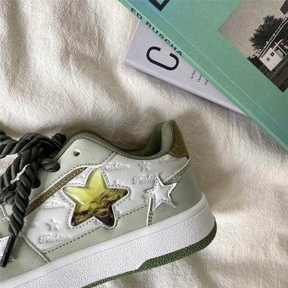 Grey Clear Star Sneakers