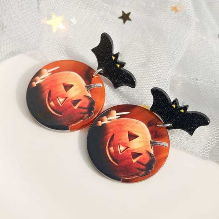 Halloween Acrylic Drop Earring - 1 Pair - E6357 - Circle