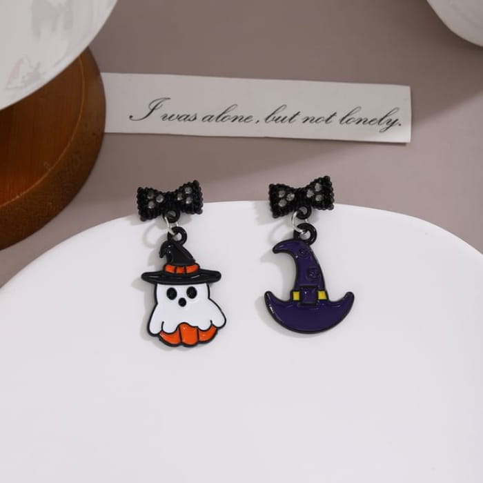 Halloween Cartoon Asymmetrical Alloy Drop Earring - 1 Pair