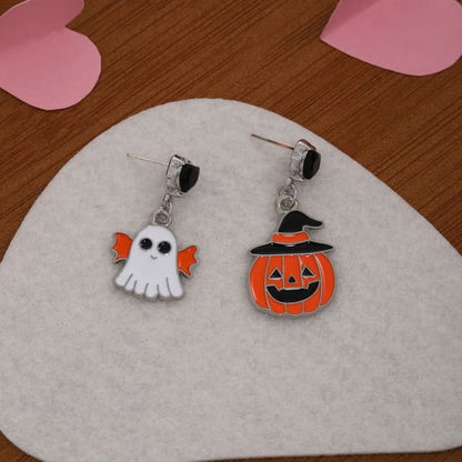 Halloween Cartoon Asymmetrical Alloy Drop Earring - 1 Pair