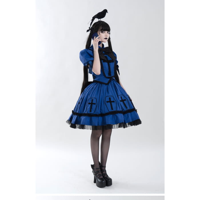 (Buyforme)Confession Balloon~Halloween Cross Lolita OP Dress   