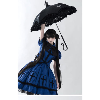 (Buyforme)Confession Balloon~Halloween Cross Lolita OP Dress   