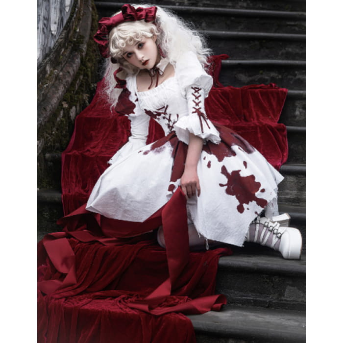 Halloween Gothic Lolita Blood Stained Dress - OP