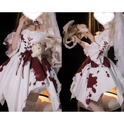 Halloween Gothic Lolita Blood Stained Dress - OP