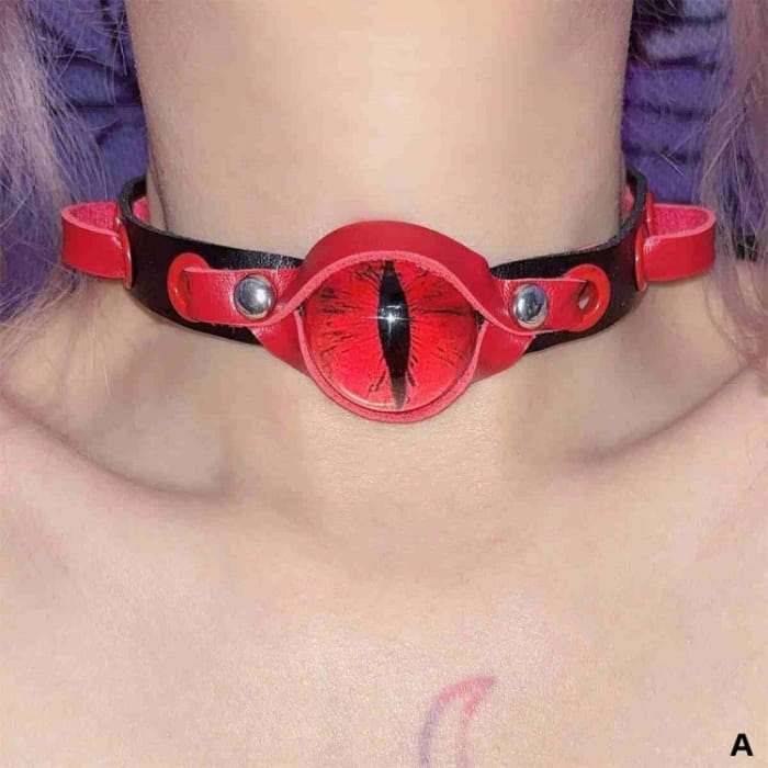 Halloween Gothic Punk Eyeball Choker