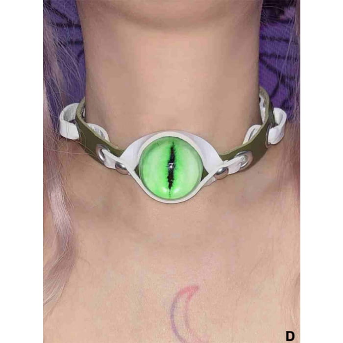 Halloween Gothic Punk Eyeball Choker