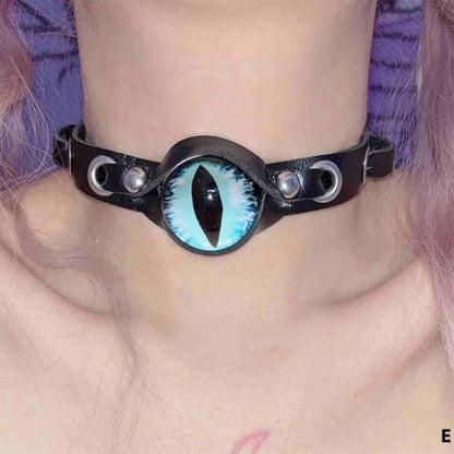 Halloween Gothic Punk Eyeball Choker