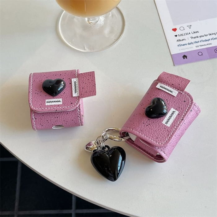 Heart AirPods / Pro Earphone Case Skin / Keyring / Set