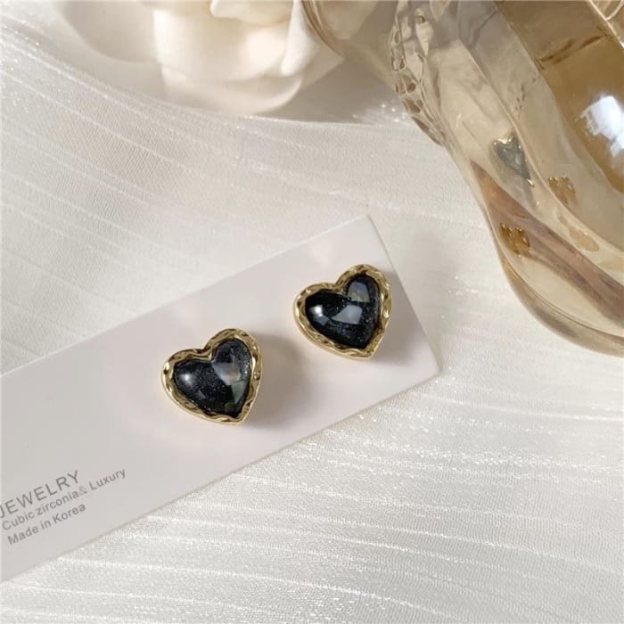 Heart Alloy Stud Earring