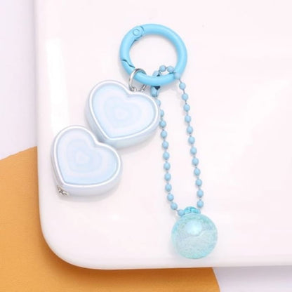 Heart Bag Charm Keyring - Q1250-4 - Blue / One Size