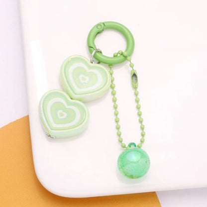 Heart Bag Charm Keyring - Q1250-5 - Green / One Size