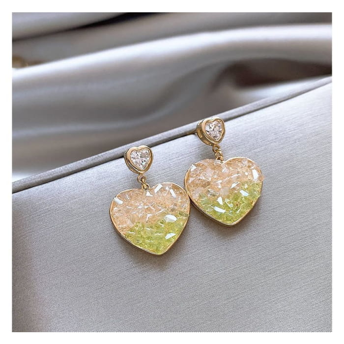 Heart Gradient Alloy Earring (various designs)