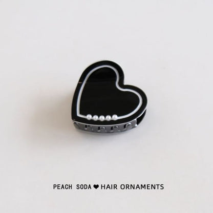 Heart Hair Claw - Black / One Size