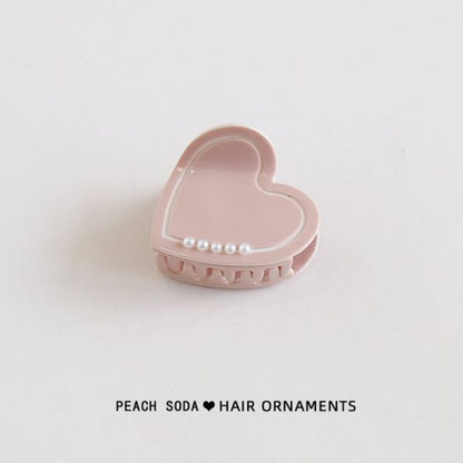 Heart Hair Claw - Pink / One Size