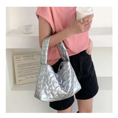 Heart Quilted Tote Bag