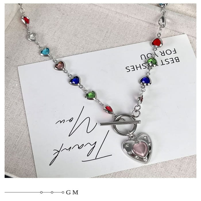 Heart Rhinestone Necklace