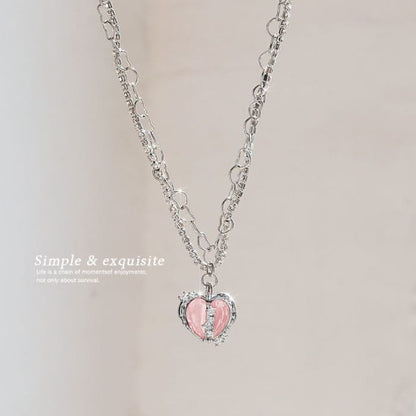 Heart Rhinestone Pendant Alloy Necklace (Various Designs)