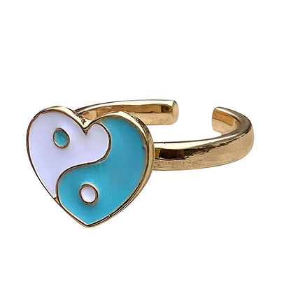 Heart Yin Yang Anxiety Ring - ring