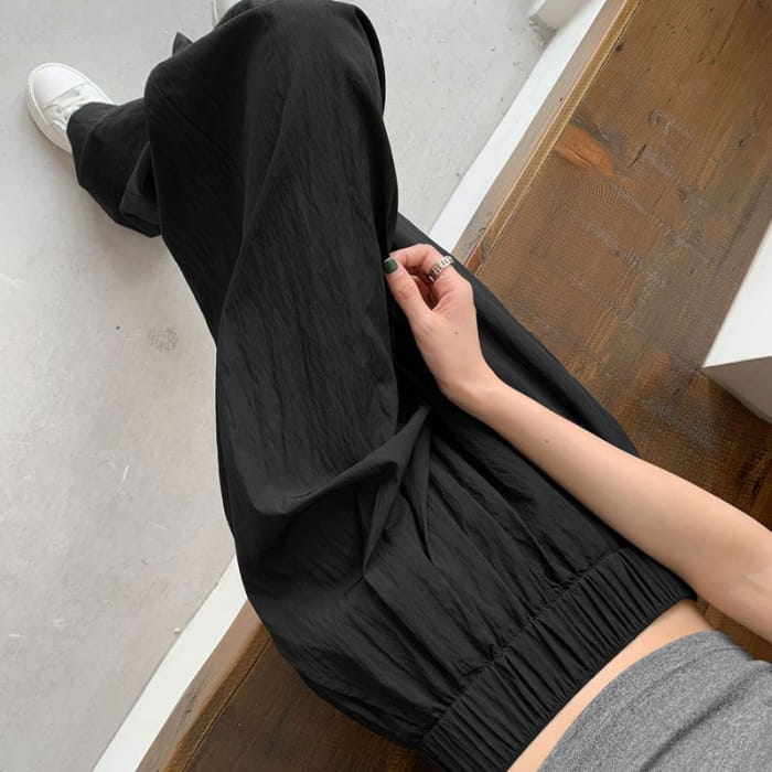 High Rise Plain Straight Leg Pants