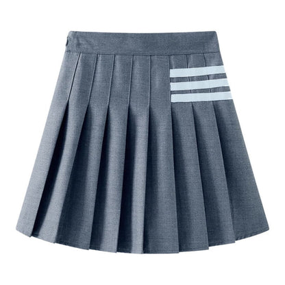 High Waist Casual Pleated Skirt