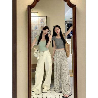 High Waist Floral Wide Leg Pants (Various Designs)