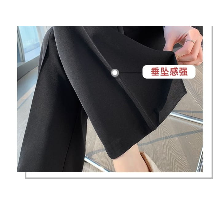 High Waist Plain Bootcut Dress Pants