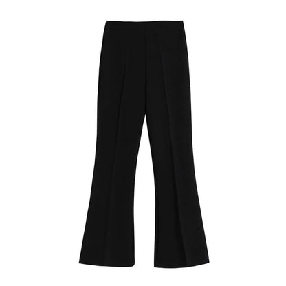 High Waist Plain Bootcut Dress Pants (Various Designs)